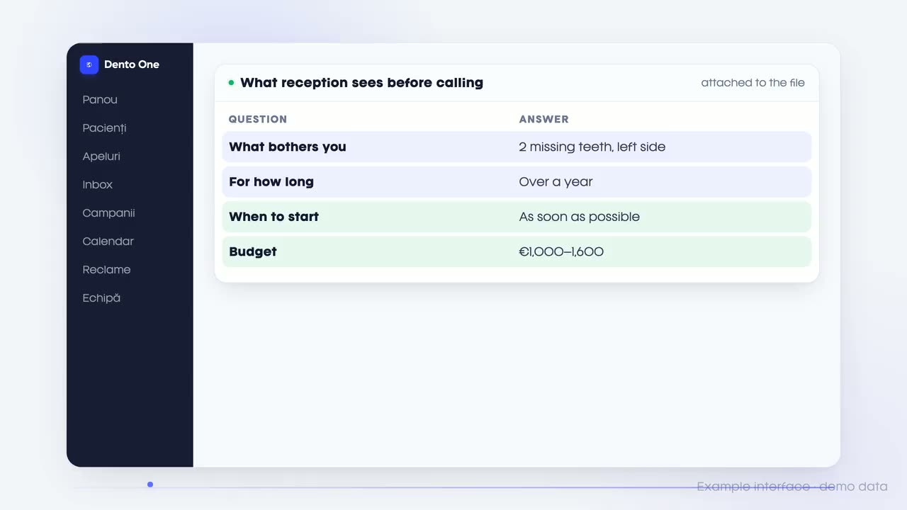 Formularul intră în fișă